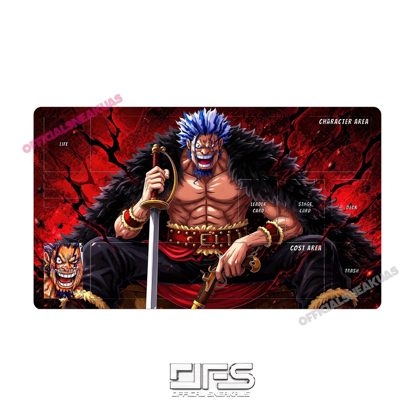 ONE PIECE PLAYMAT ROCKS D.
