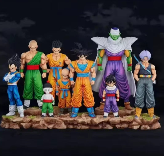 Dragon Ball Z Figure statue goku vegeta trunks gohan Gift 9 PC SET