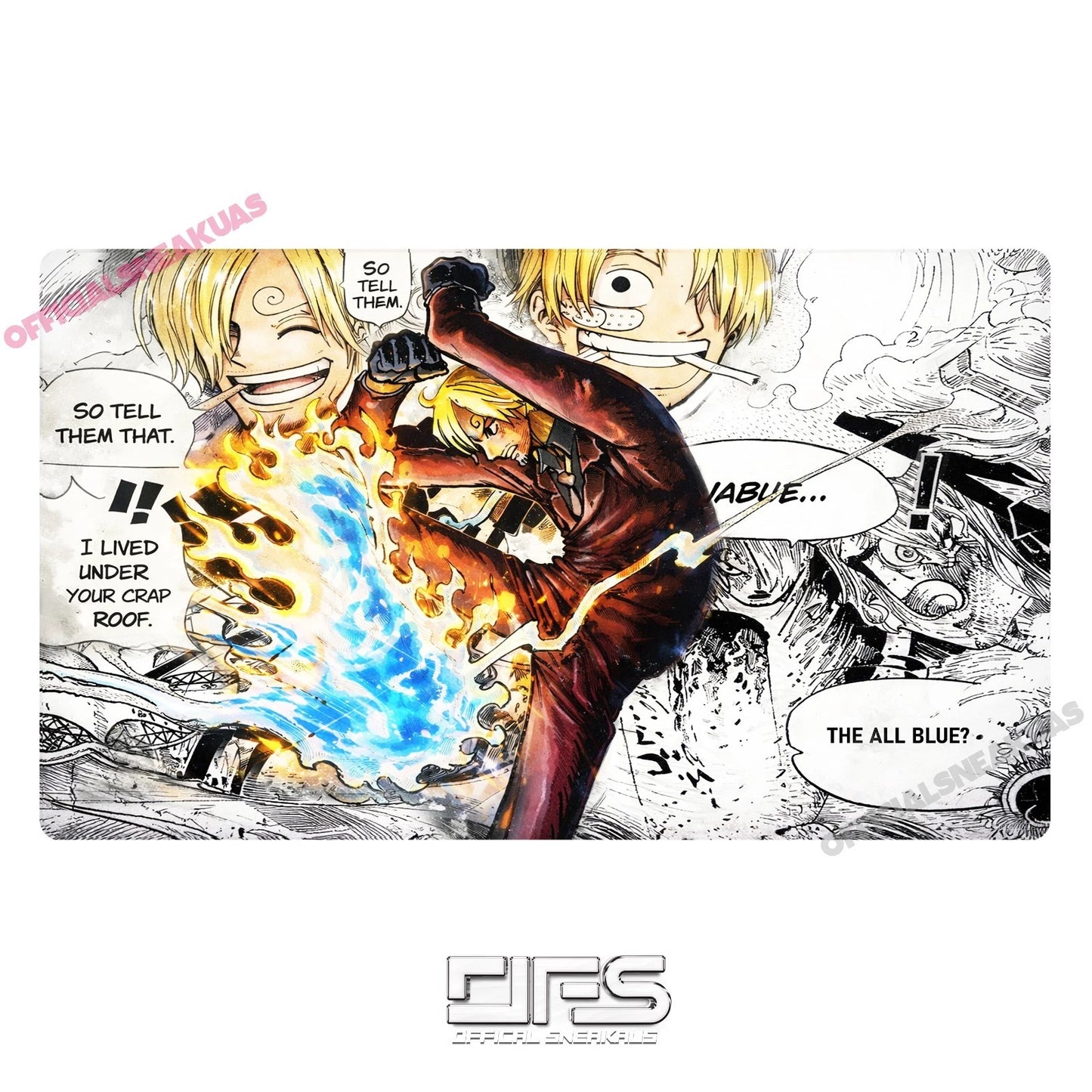 One Piece TCG Play Mat Sanji manga