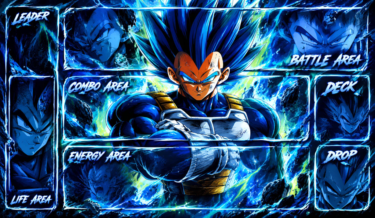 Dragonball Playmat TCG: Vegeta Blue