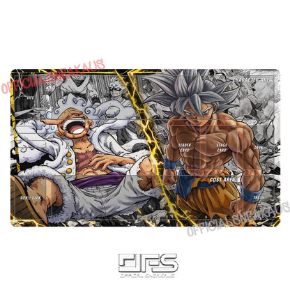 One Piece TCG Play Mat  x DBZ