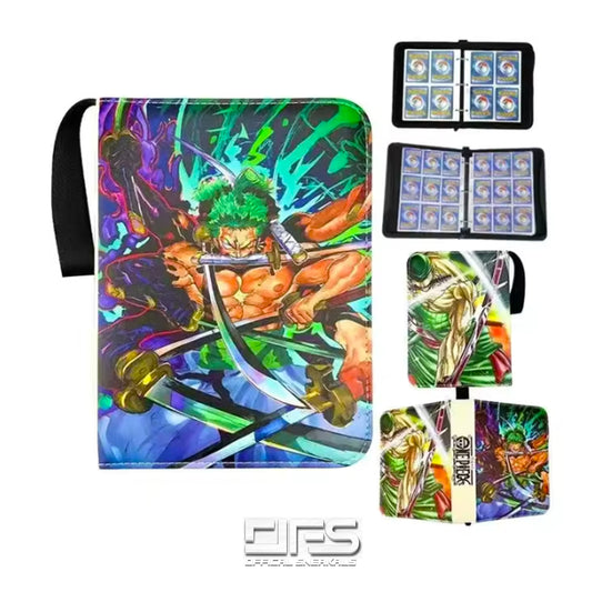 One Piece Premium Leather Album Card Binder: Zoro 3 Sword Style